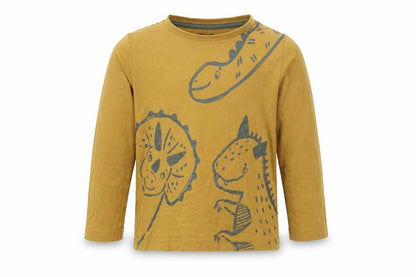 Tu Boys Brown Animal Print Rayon Basic T-Shirt Size 2 Years