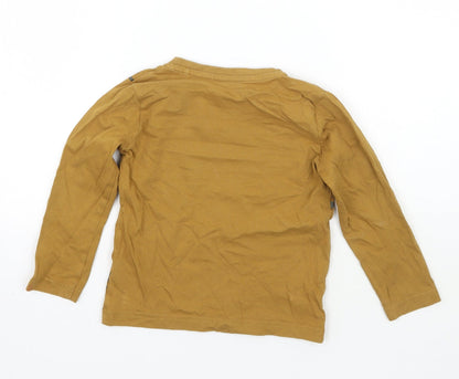 TU Boys Brown Animal Print Rayon Basic T-Shirt Size 2 Years