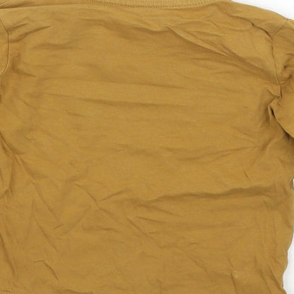 TU Boys Brown Animal Print Rayon Basic T-Shirt Size 2 Years