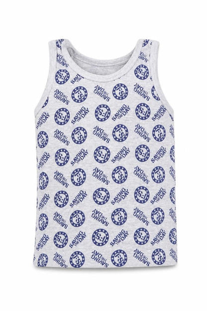 George Boys Grey Geometric  Basic Tank Size 4-5 Years