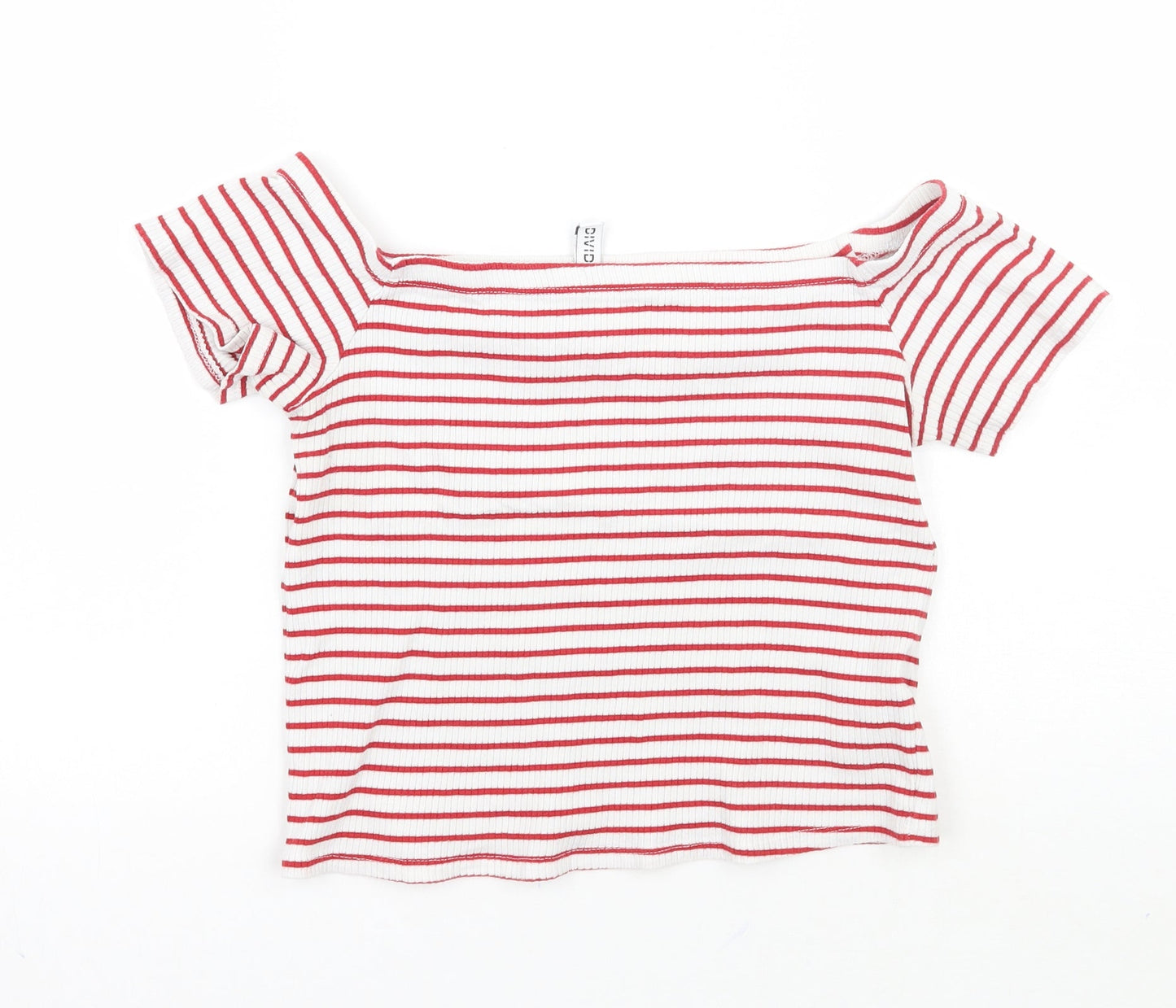 Womens UK Size M H&M White Cropped T-Shirt