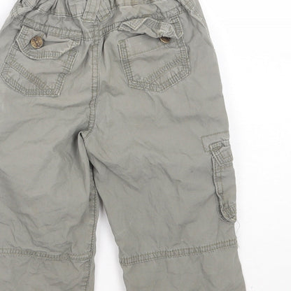 Pumpkin Patch Boys Green   Cargo Trousers Size 12-18 Months
