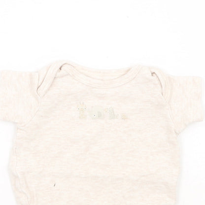 Mothercare Baby Beige Animal Print  Babygrow One-Piece Size Newborn