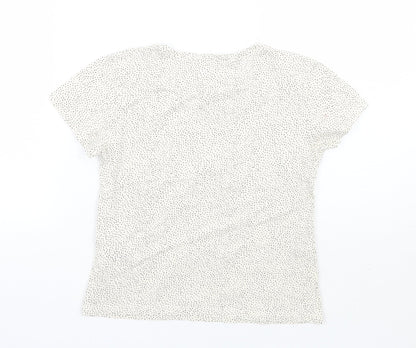 H&M Girls Beige Polka Dot  Basic T-Shirt Size 5 Years