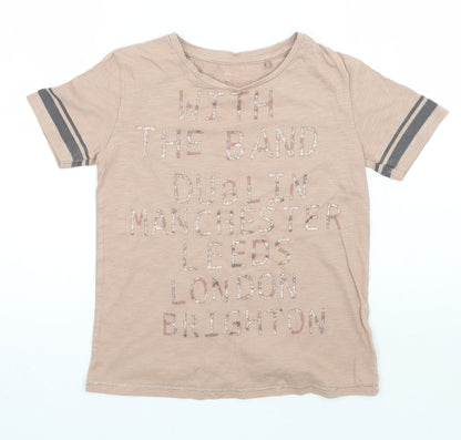 NEXT Girls Brown   Basic T-Shirt Size 8 Years