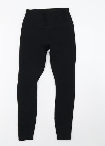 Womens UK Size 6 Preworn  Cropped Black Leggings