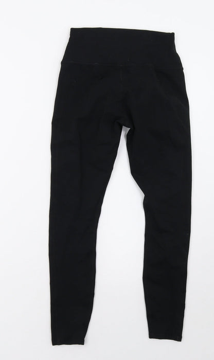 Womens UK Size 6 Preworn  Cropped Black Leggings