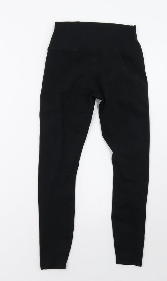 Womens UK Size 6 Preworn  Cropped Black Leggings