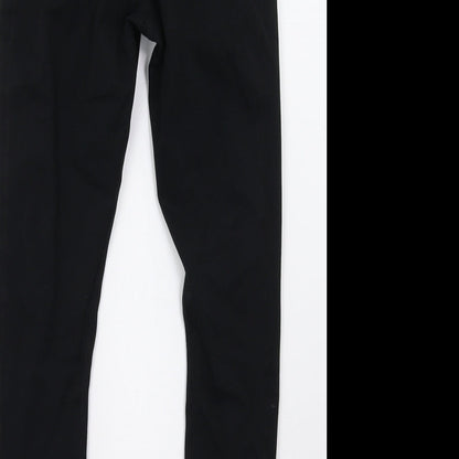 Womens UK Size 6 Preworn  Cropped Black Leggings