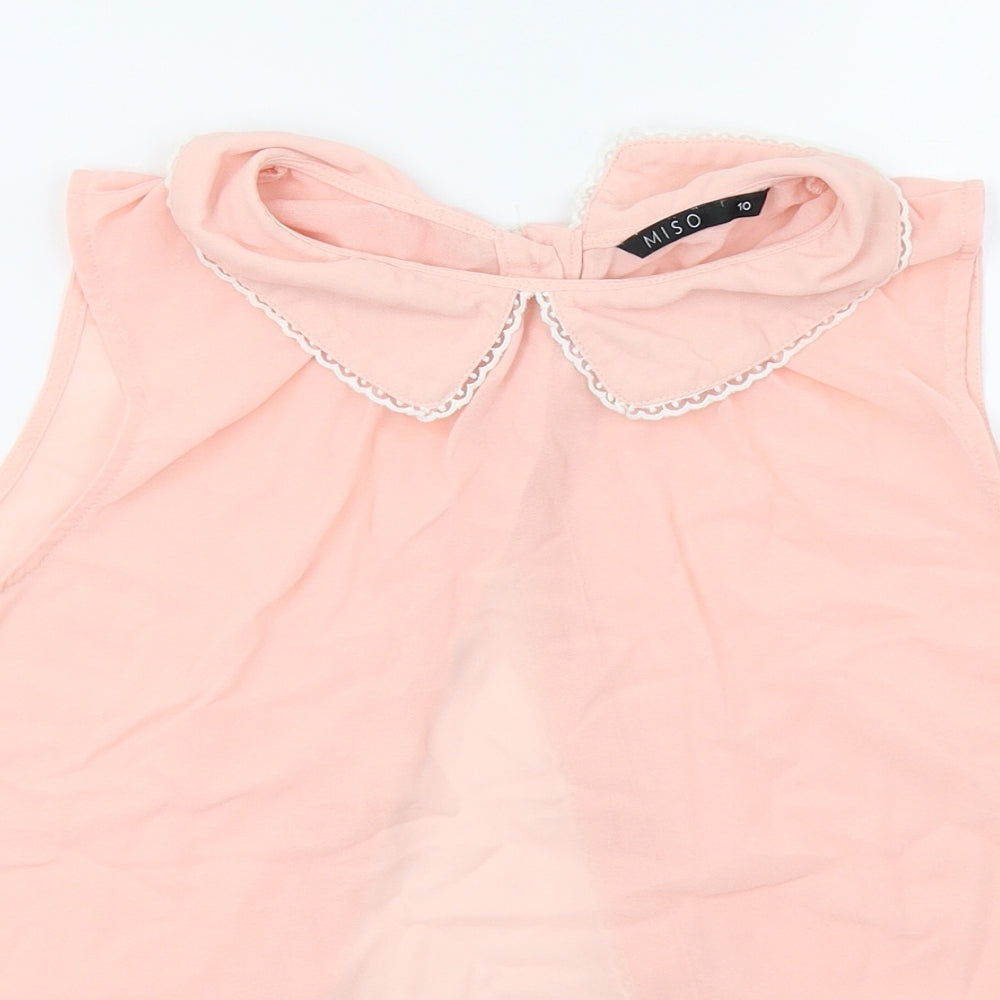Womens UK Size 10 Miso Pink Basic Tank