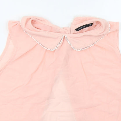 Womens UK Size 10 Miso Pink Basic Tank