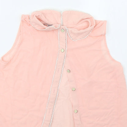 Womens UK Size 10 Miso Pink Basic Tank