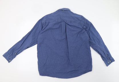 sport reed Mens Blue    Button-Up Size L