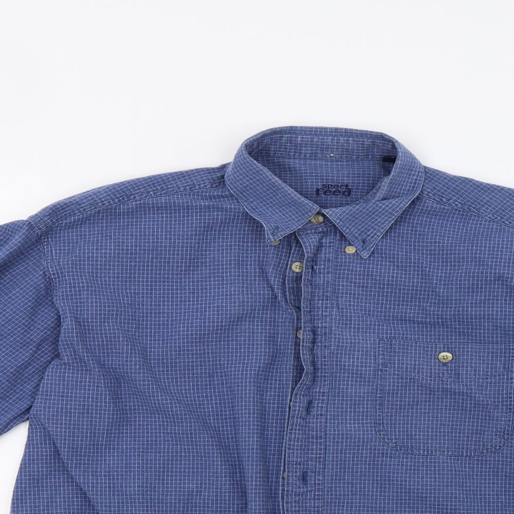 sport reed Mens Blue    Button-Up Size L