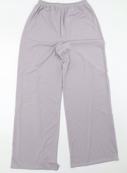 Womens UK Size 8 Preworn Regular Fit Windbreaker Purple Trousers