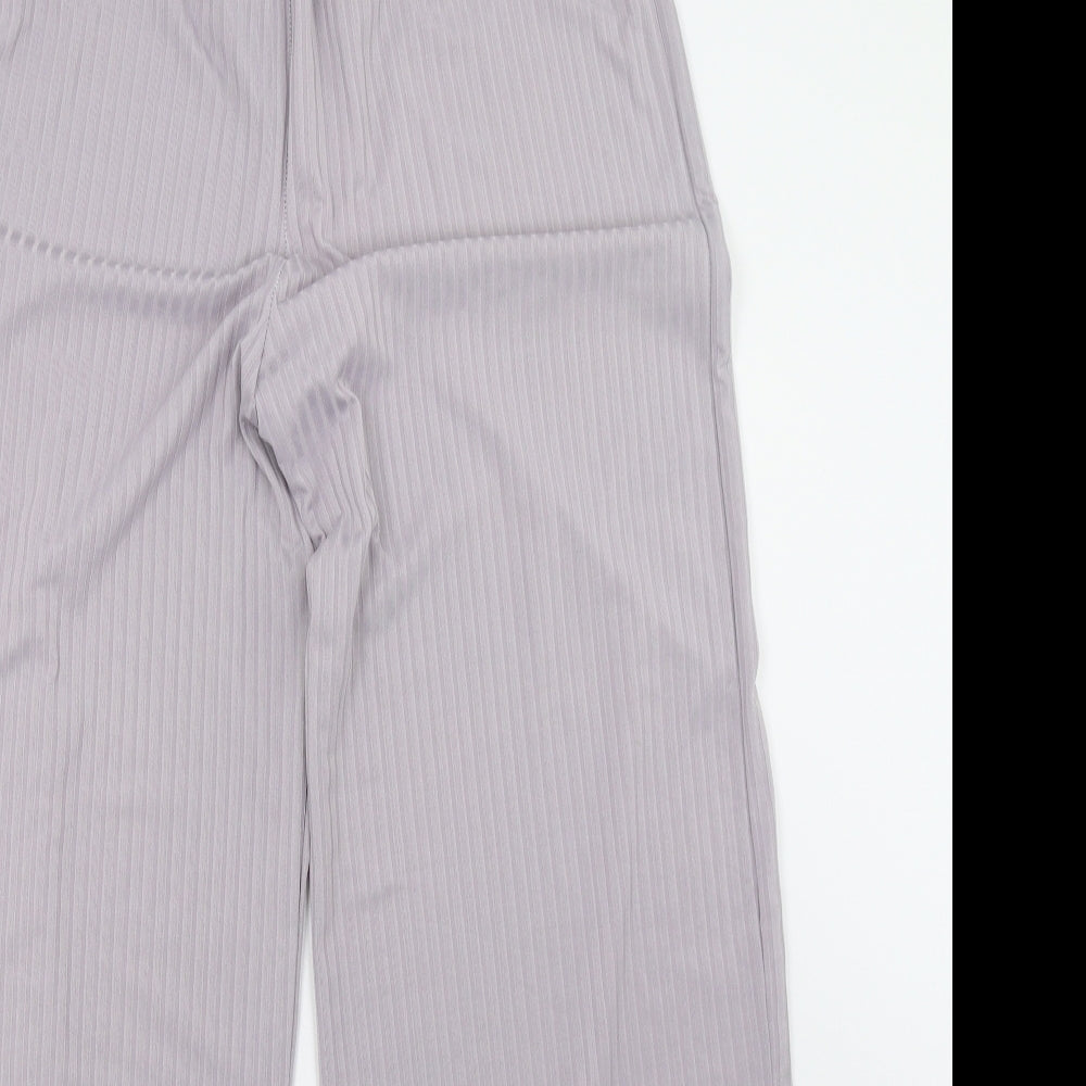 Womens UK Size 8 Preworn Regular Fit Windbreaker Purple Trousers