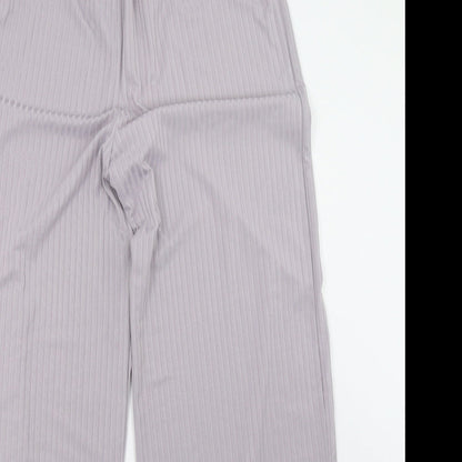 Womens UK Size 8 Preworn Regular Fit Windbreaker Purple Trousers