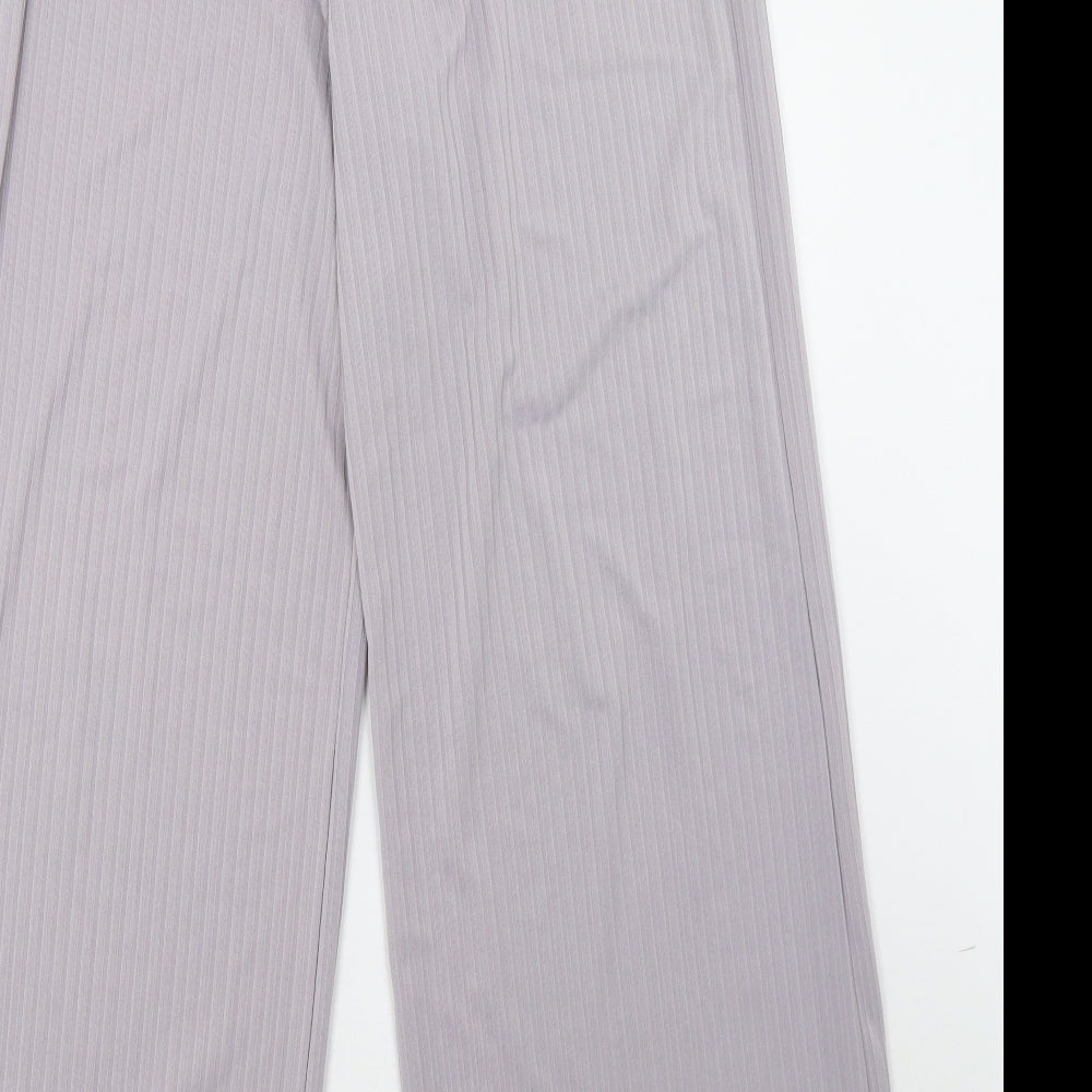 Womens UK Size 8 Preworn Regular Fit Windbreaker Purple Trousers