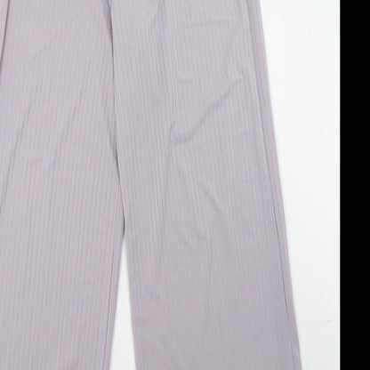 Womens UK Size 8 Preworn Regular Fit Windbreaker Purple Trousers