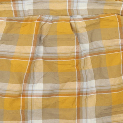Womens UK Size 2XS Preworn Yellow Basic Button-Up