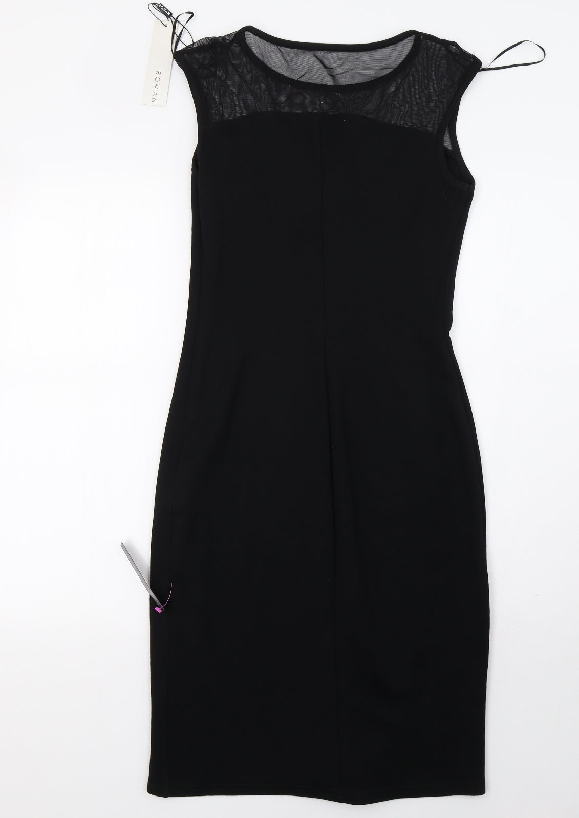 Roman Womens Black   Bodycon  Size 10