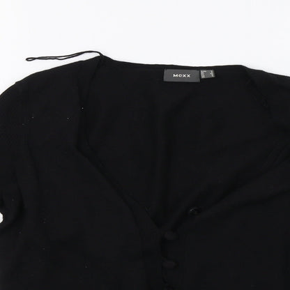 mex Womens Black  Knit Cardigan Jumper Size L