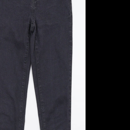 FOREVER 21 Womens Grey  Denim Straight Jeans Size 8 L28 in