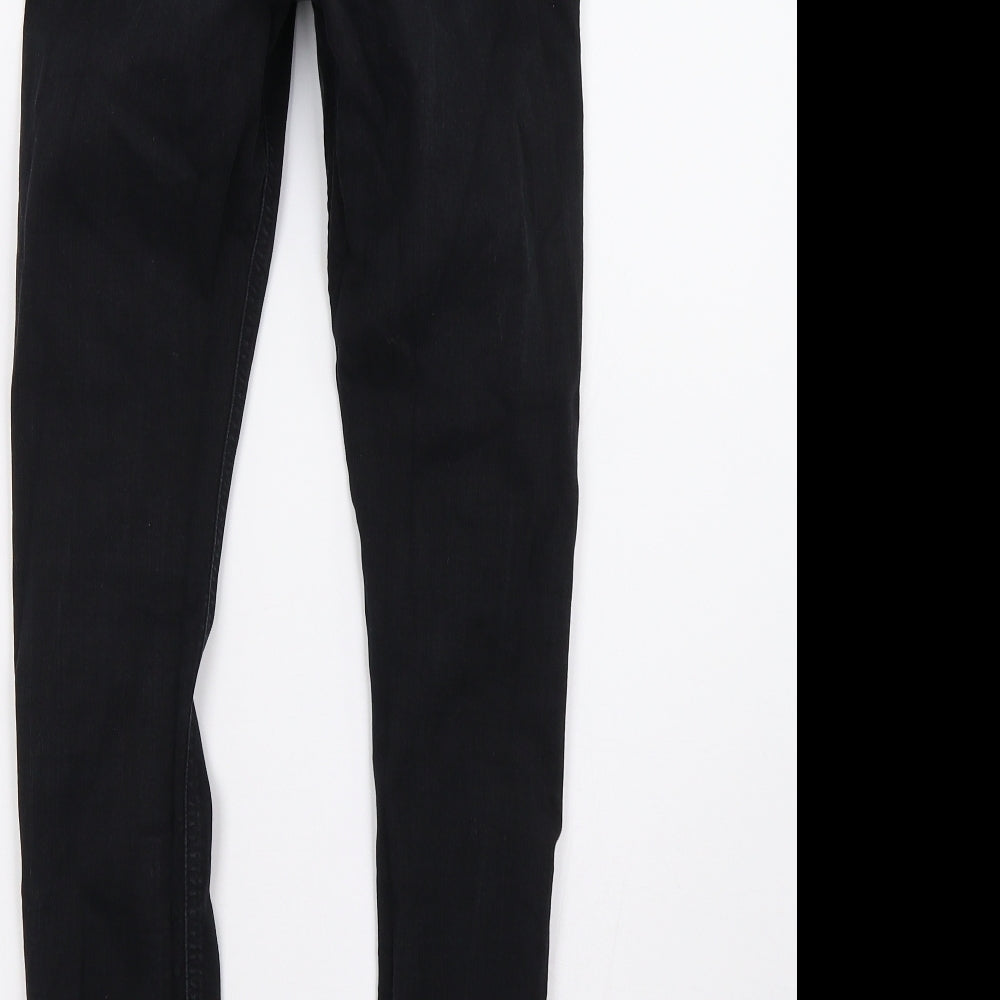 Topshop Womens Black  Denim Skinny Jeans Size 28 L32 in