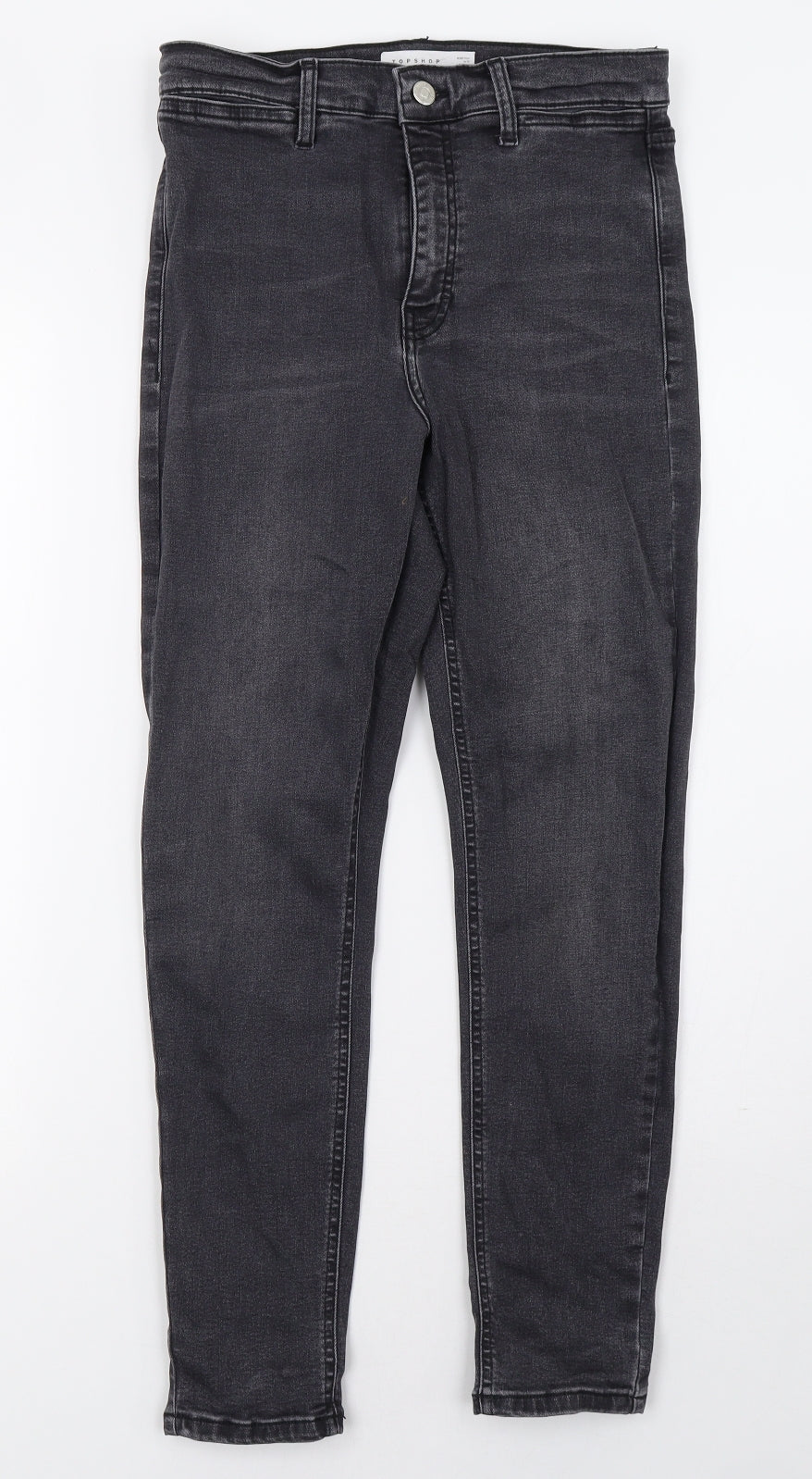 Topshop Womens Grey  Denim Skinny Jeans Size 28 L30 in
