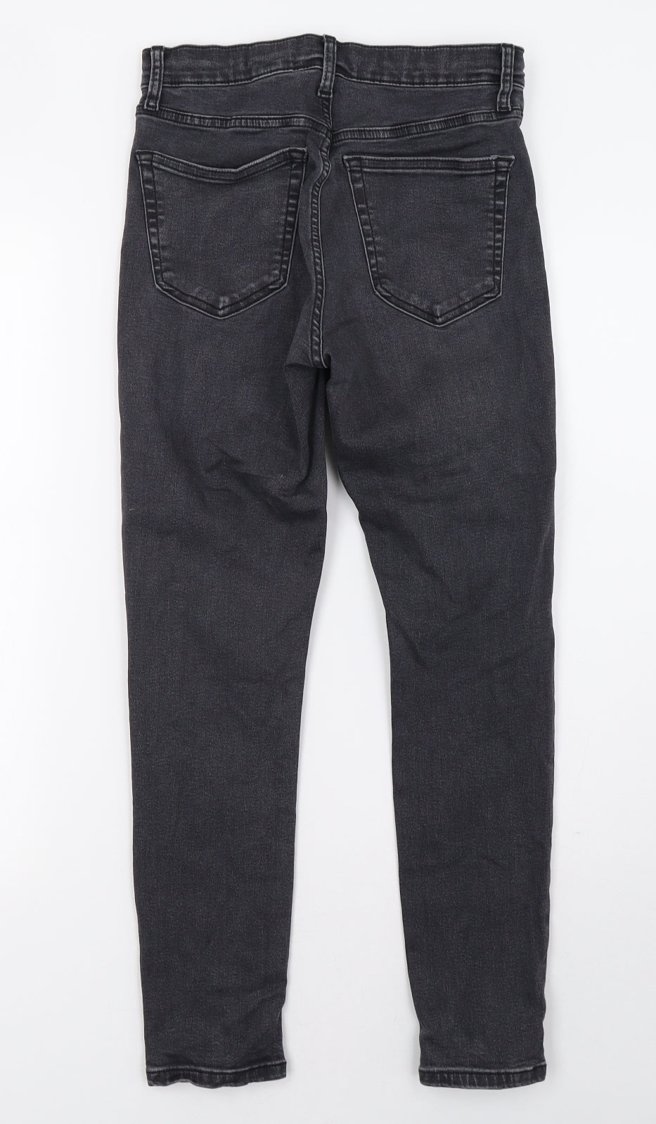 Topshop Womens Grey  Denim Skinny Jeans Size 28 L30 in