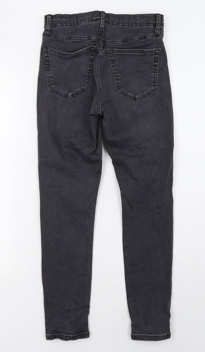 Topshop Womens Grey  Denim Skinny Jeans Size 28 L30 in