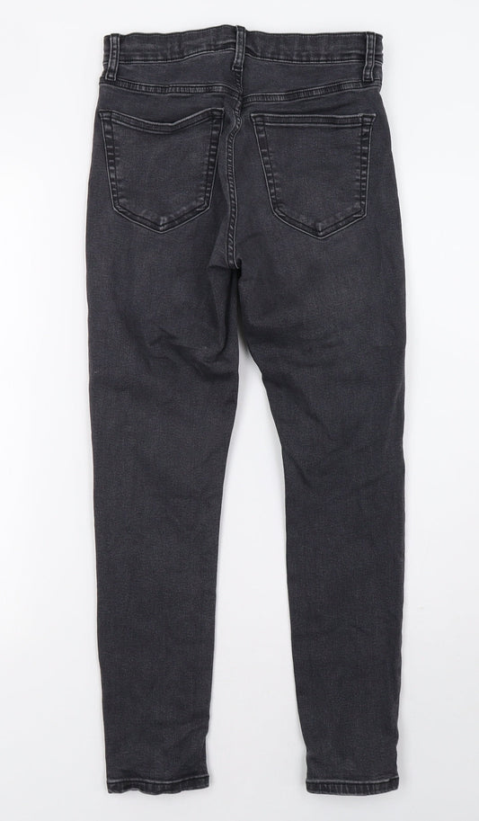 Topshop Womens Grey  Denim Skinny Jeans Size 28 L30 in