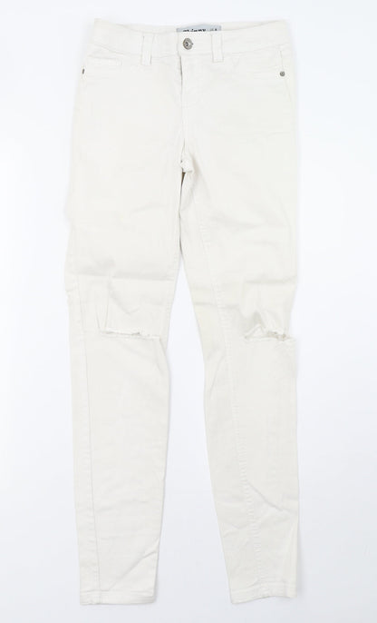 New Look Womens White  Denim Skinny Jeans Size 8 L32 in