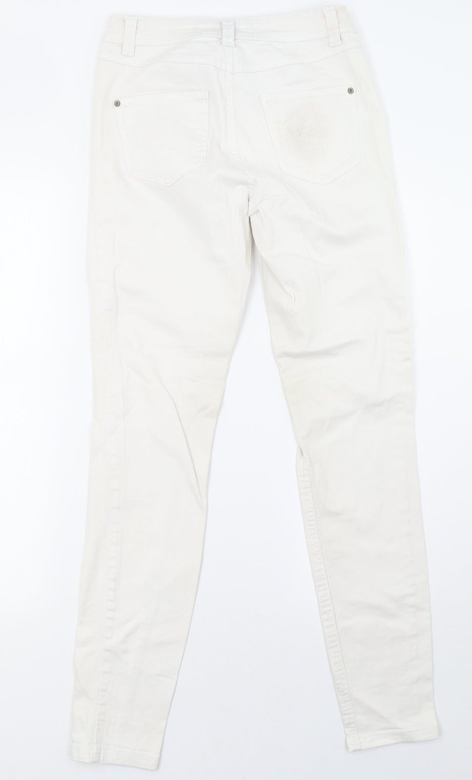 New Look Womens White  Denim Skinny Jeans Size 8 L32 in