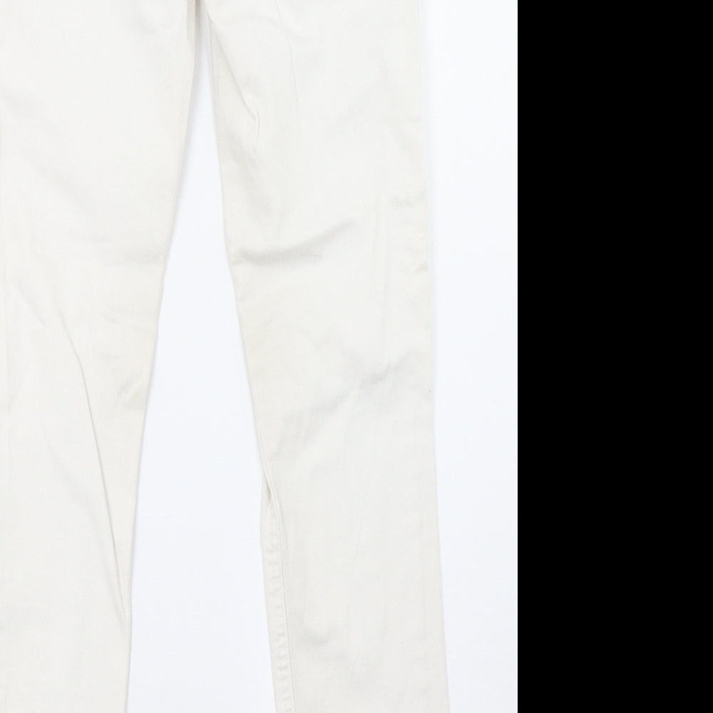 New Look Womens White  Denim Skinny Jeans Size 8 L32 in