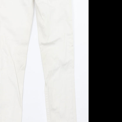 New Look Womens White  Denim Skinny Jeans Size 8 L32 in
