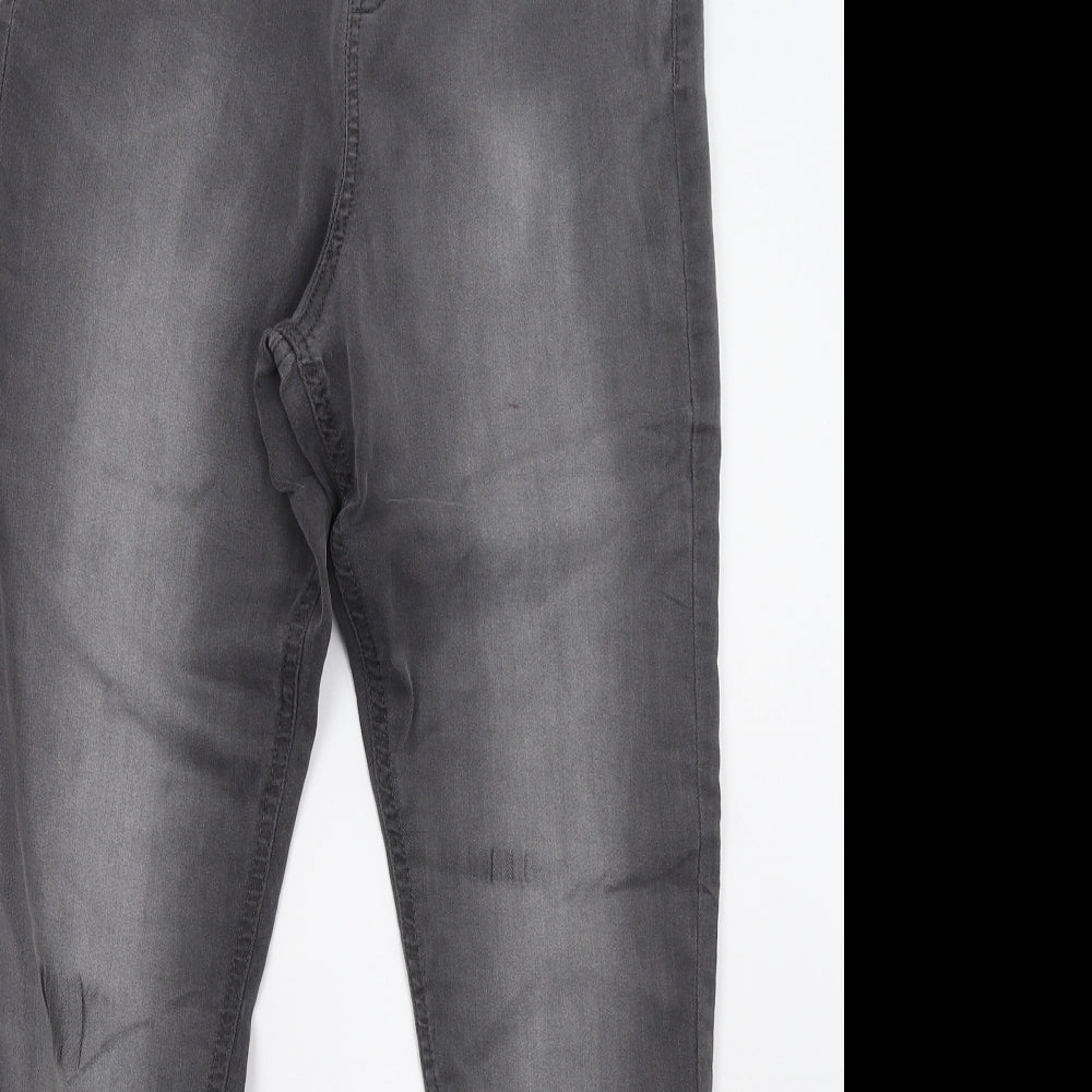 F&F Womens Grey  Denim Jegging Trousers Size 10 L32 in
