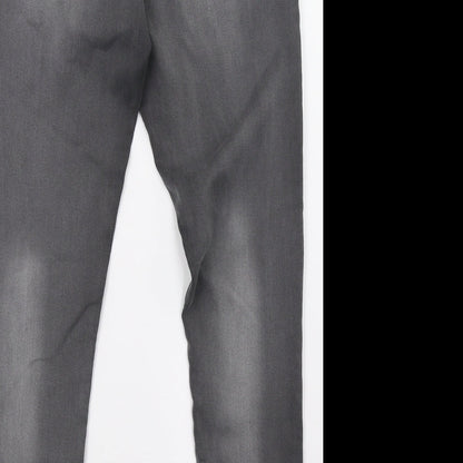 F&F Womens Grey  Denim Jegging Trousers Size 10 L32 in