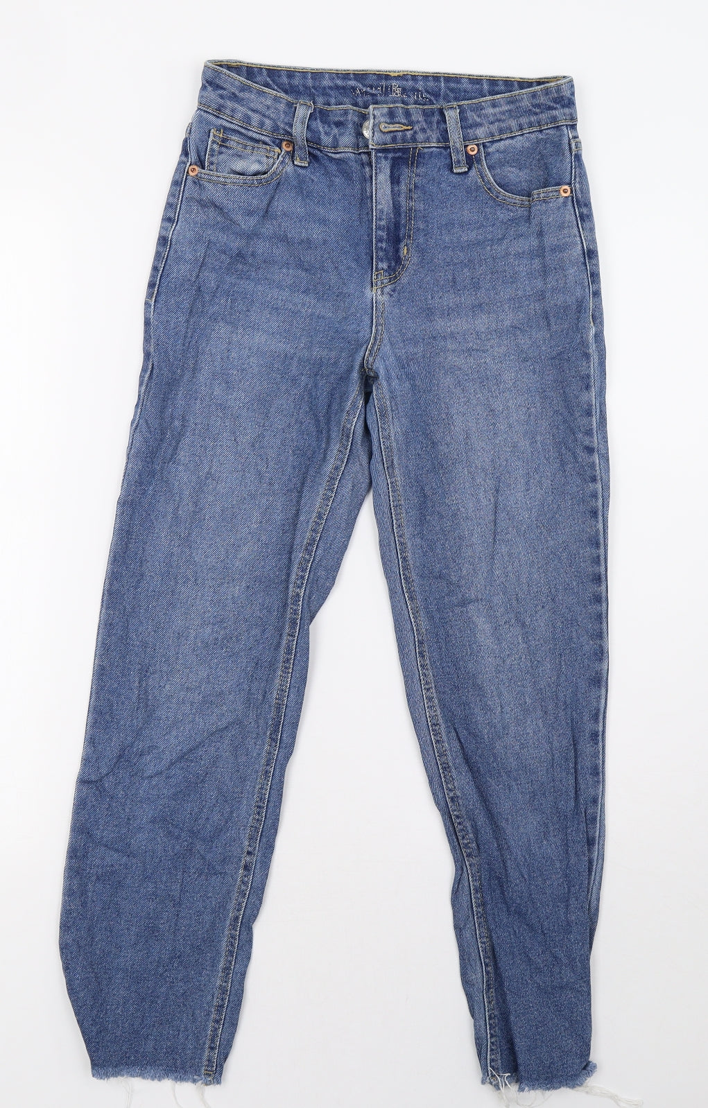 Womens UK Size 6 Preworn Regular Fit Straight Blue Jeans