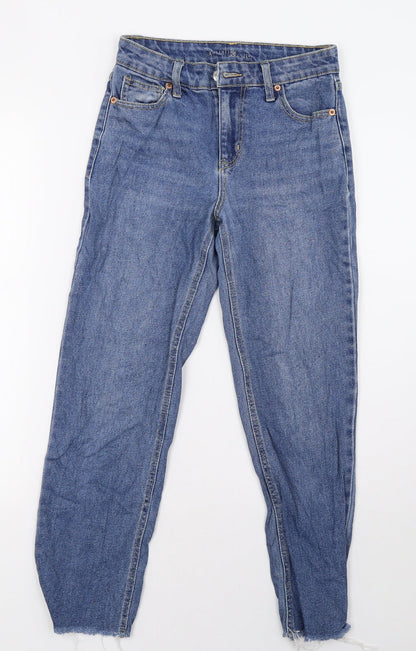 Womens UK Size 6 Preworn Regular Fit Straight Blue Jeans