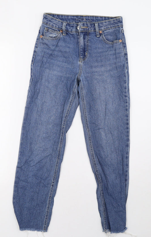 Womens UK Size 6 Preworn Regular Fit Straight Blue Jeans