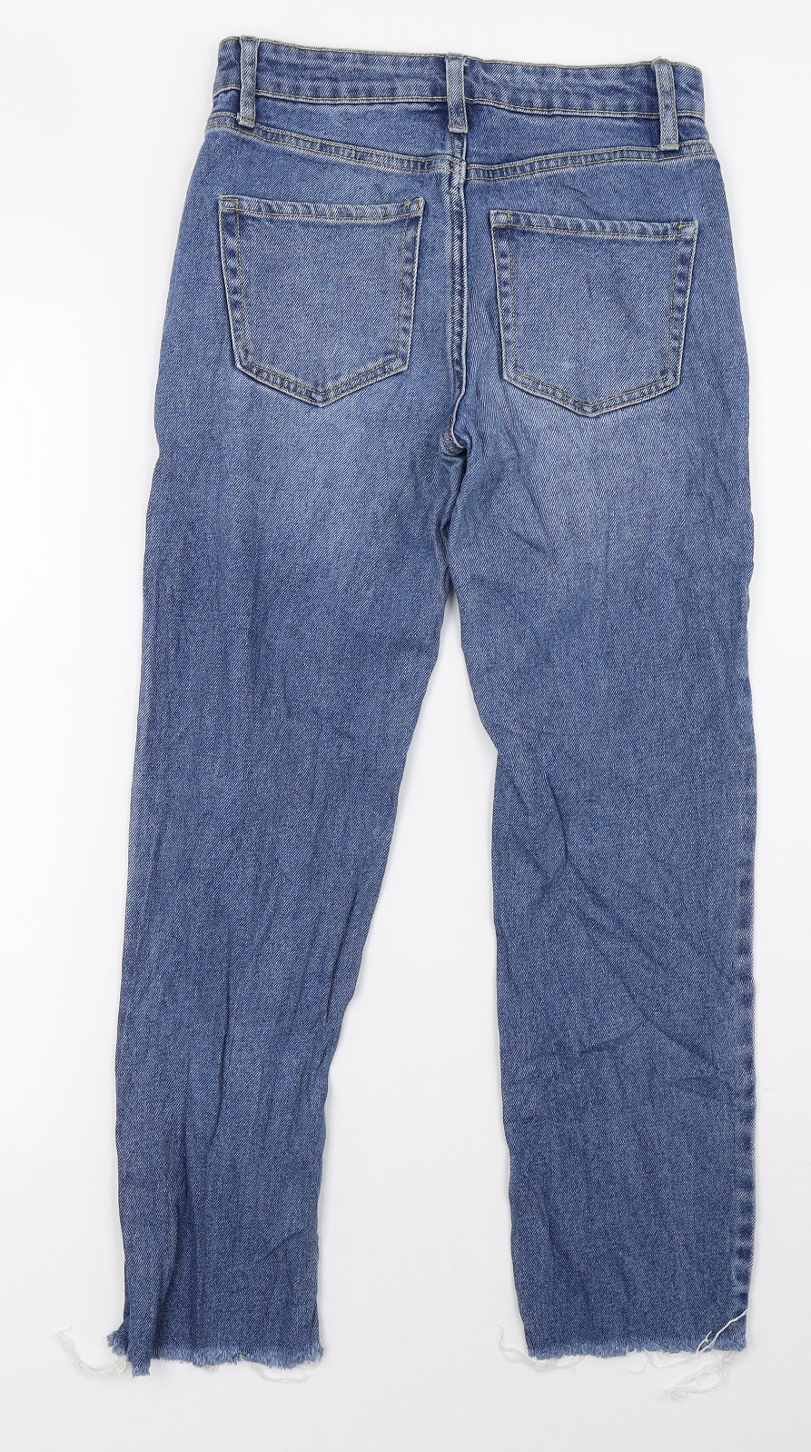 Womens UK Size 6 Preworn Regular Fit Straight Blue Jeans