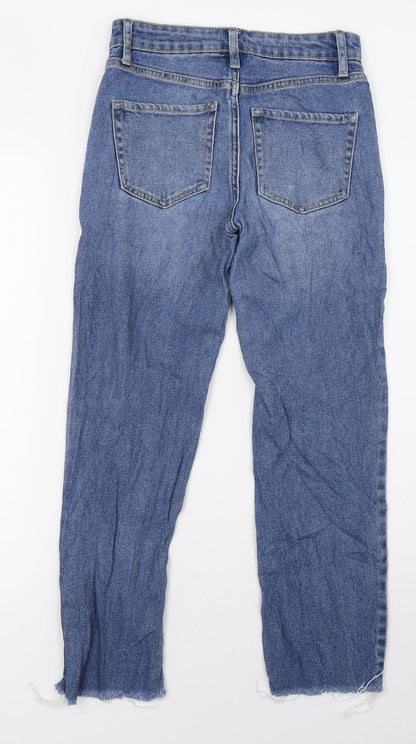 Womens UK Size 6 Preworn Regular Fit Straight Blue Jeans