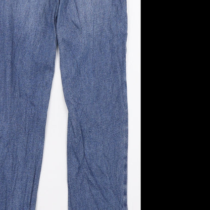 Womens UK Size 6 Preworn Regular Fit Straight Blue Jeans
