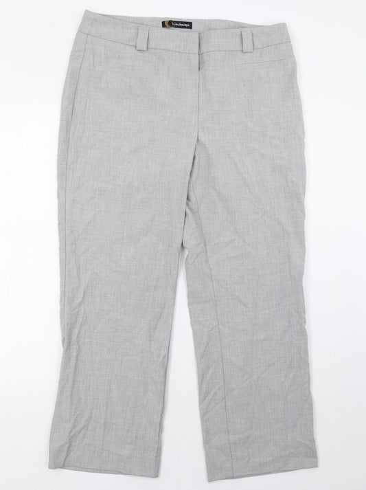 Kaleidoscope Womens Grey   Trousers  Size 14 L29 in