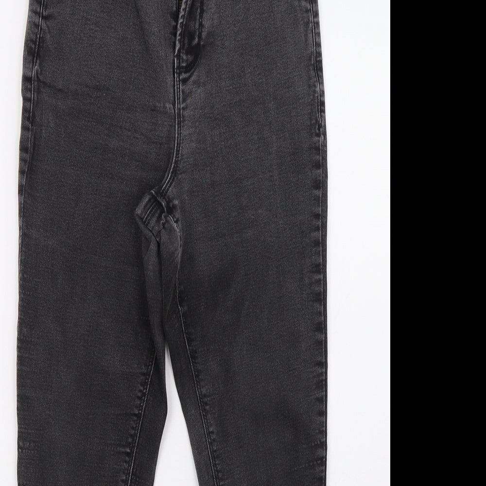 Dorothy Perkins Womens Grey  Denim Straight Jeans Size 10 L26 in