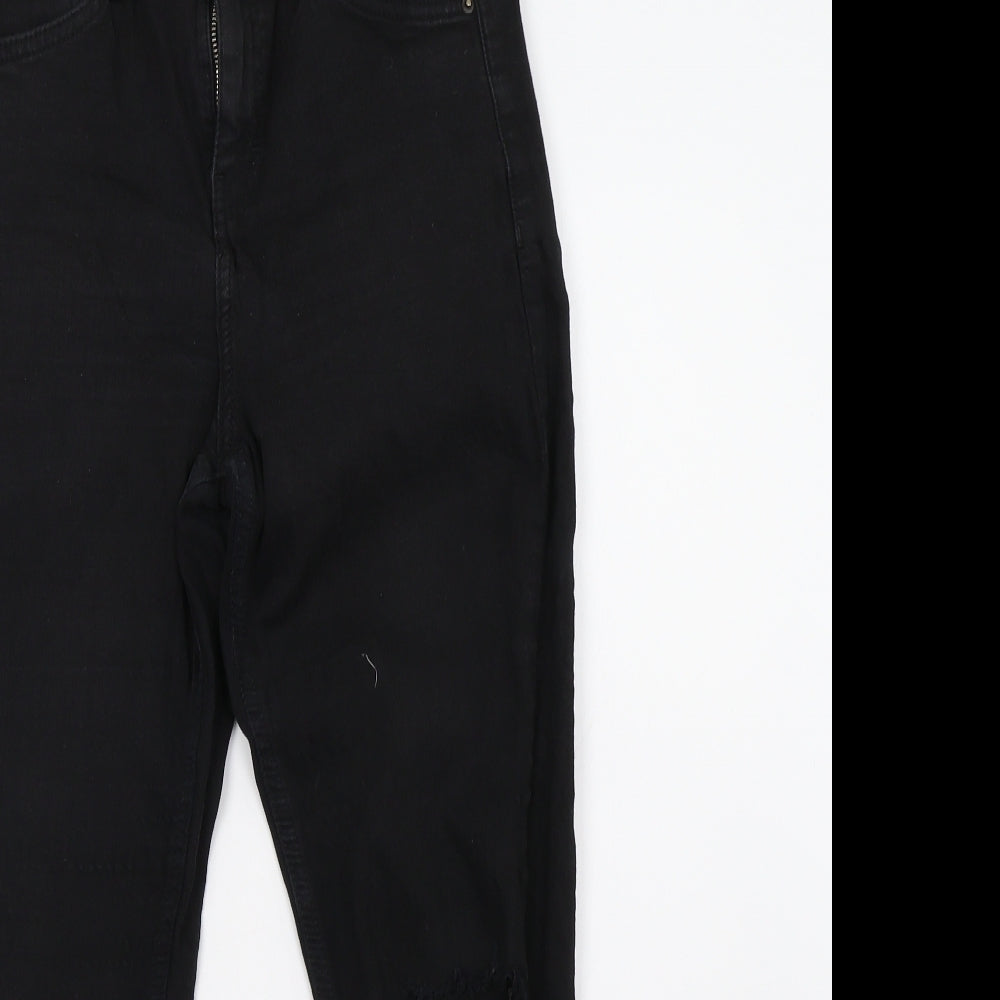 Topshop Womens Black  Denim Skinny Jeans Size 28 L30 in