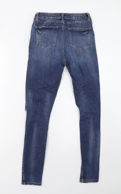 Primark Womens Blue  Denim Straight Jeans Size 8 L28 in