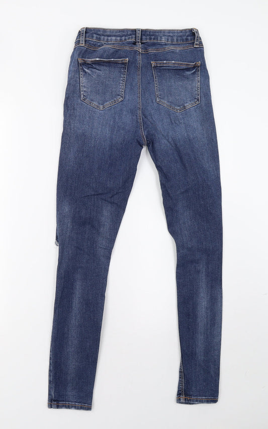 Primark Womens Blue  Denim Straight Jeans Size 8 L28 in