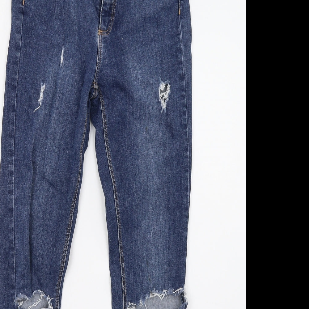 Primark Womens Blue  Denim Straight Jeans Size 8 L28 in